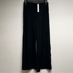 Stillwater - Ribbed Wide Leg Pants - Black - Size M - New